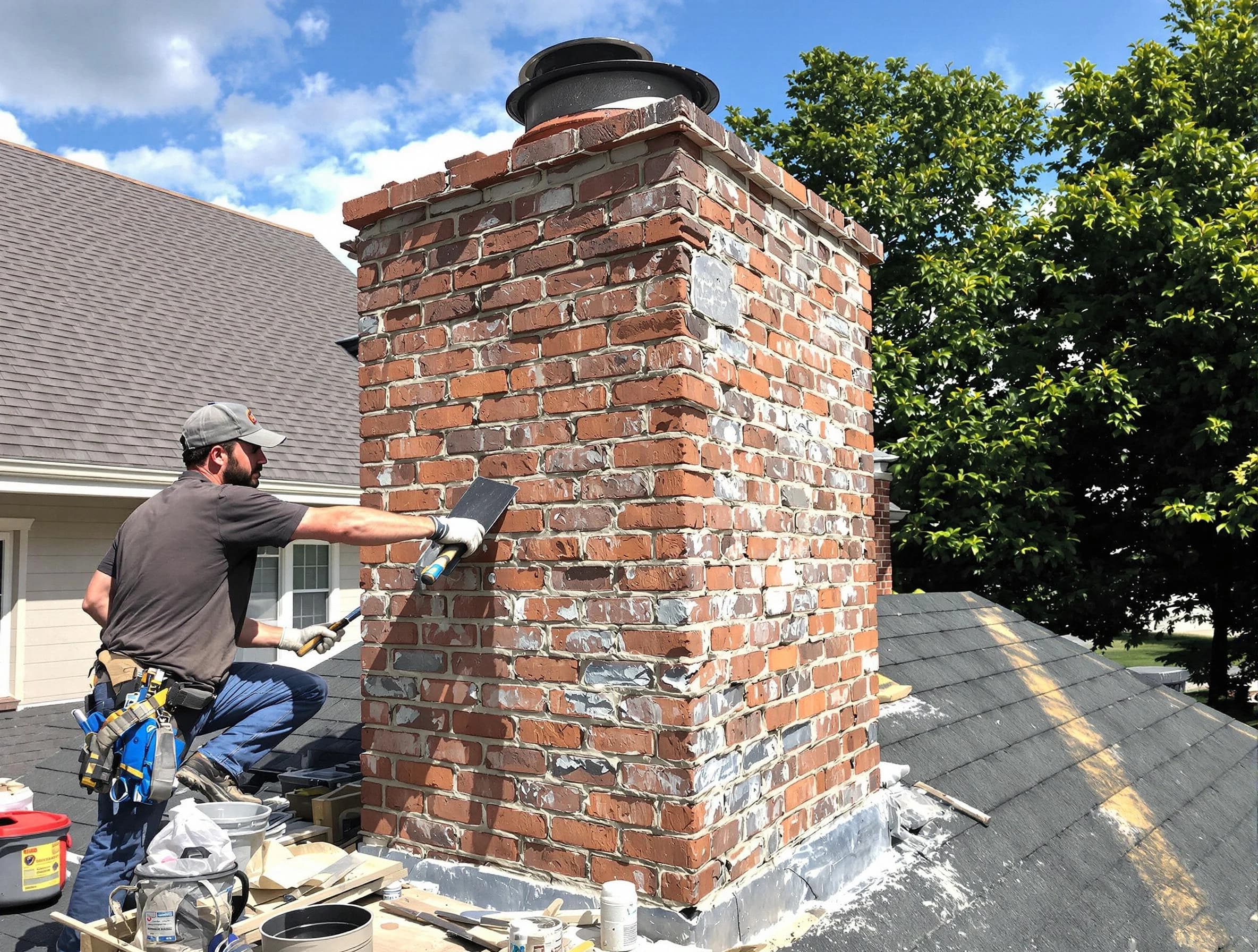 Completed chimney rebuild by Dakota Ridge Chimney Sweep in Dakota Ridge, CO