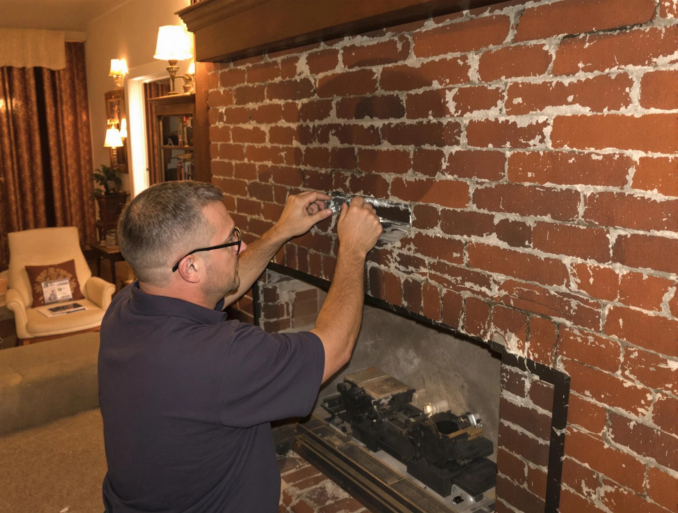 Dakota Ridge Chimney Sweep expert fixing a fireplace in Dakota Ridge, CO