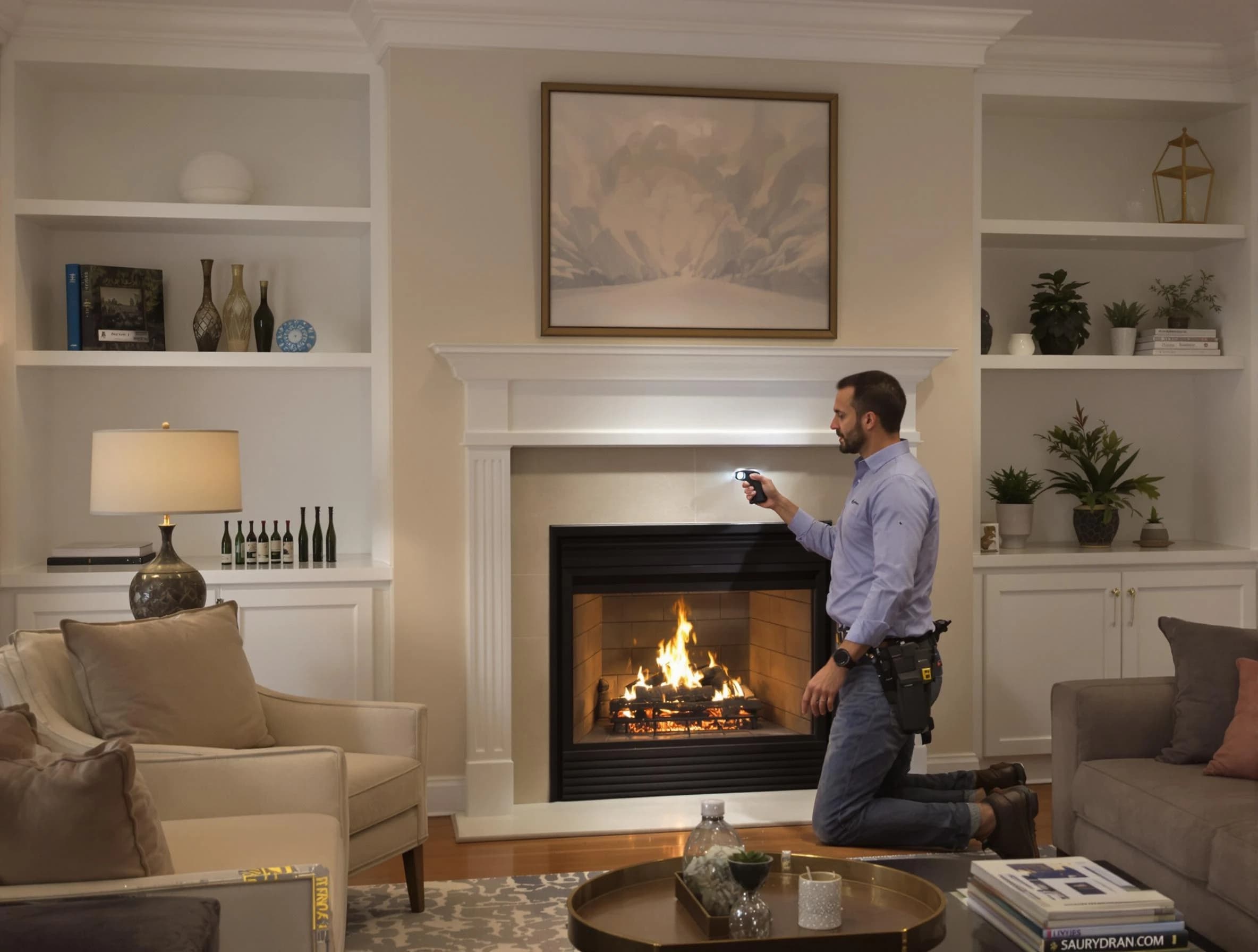 Dakota Ridge Chimney Sweep conducting a fireplace safety inspection in Dakota Ridge, CO