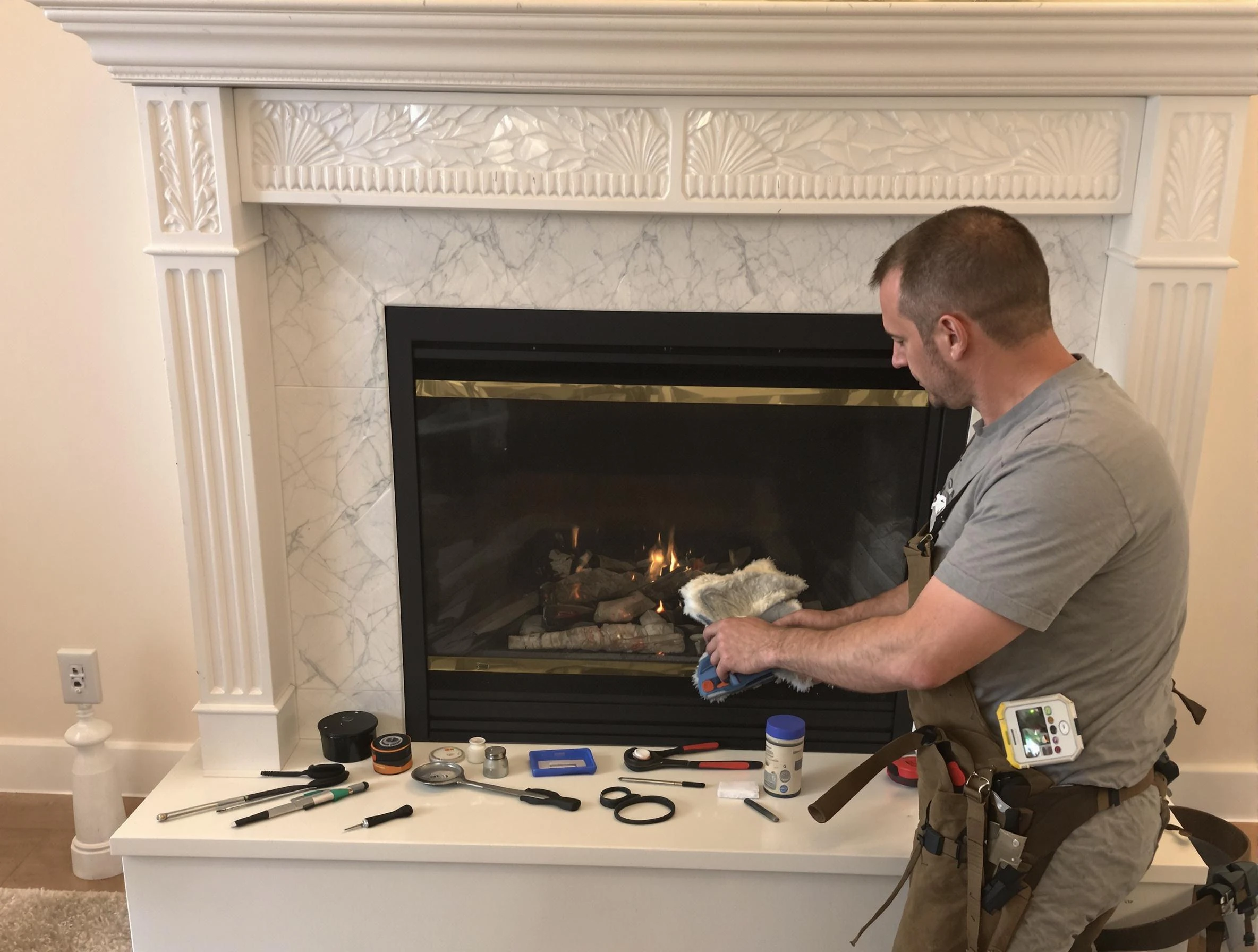 Dakota Ridge Chimney Sweep performing fireplace maintenance in Dakota Ridge, CO